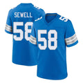 D.Lions #58 Penei Sewell Player Blue Alternate Home Game STECN Stitched Jerseys