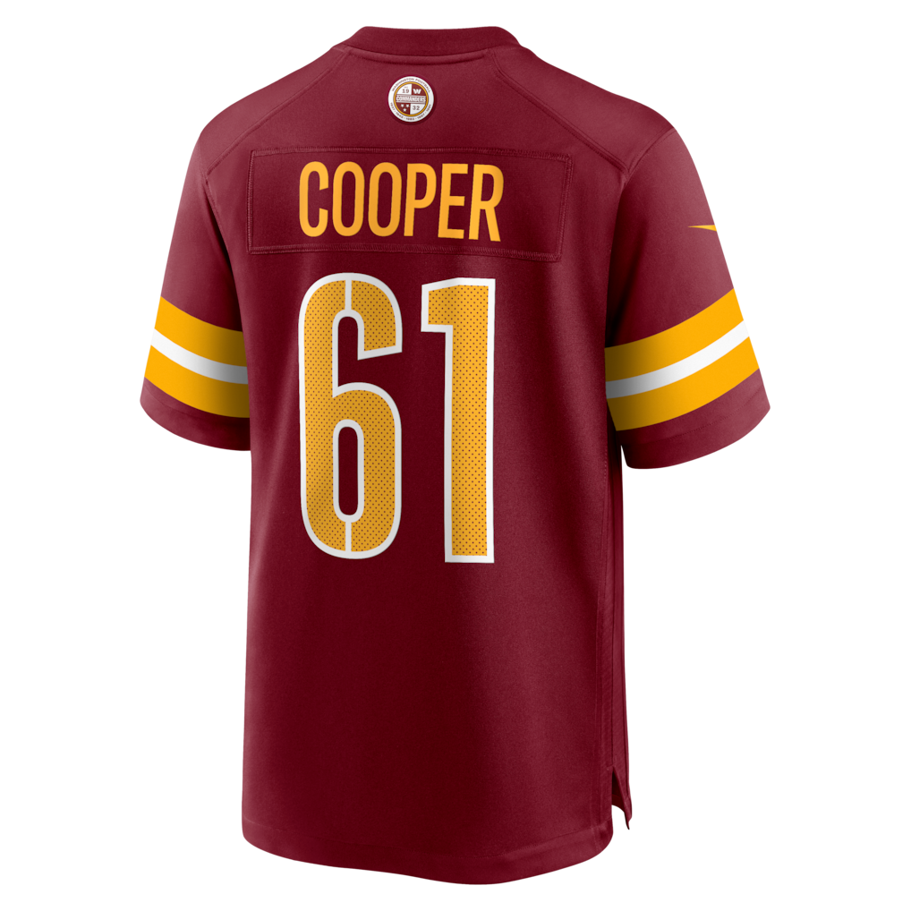STECN W.Commanders #61 Tyler Cooper Burgundy Team Game Jersey