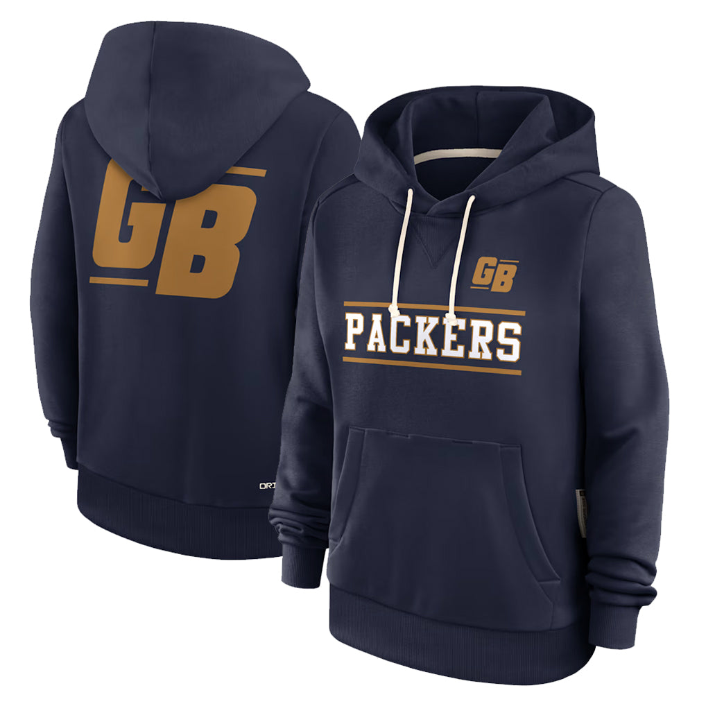 GB.Packers ## Packers Blank Player Navy The 1923 Classic Pullover Hoodies Limited Game STECN Stitched Jerseys
