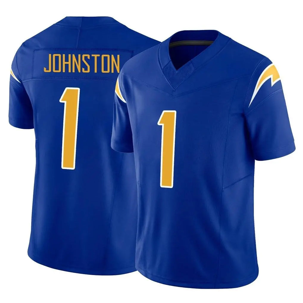 LA.Chargers #1 Quentin Johnston Player Royal Limited Vapor F.U.S.E. Home Game STECN Stitched Jerseys