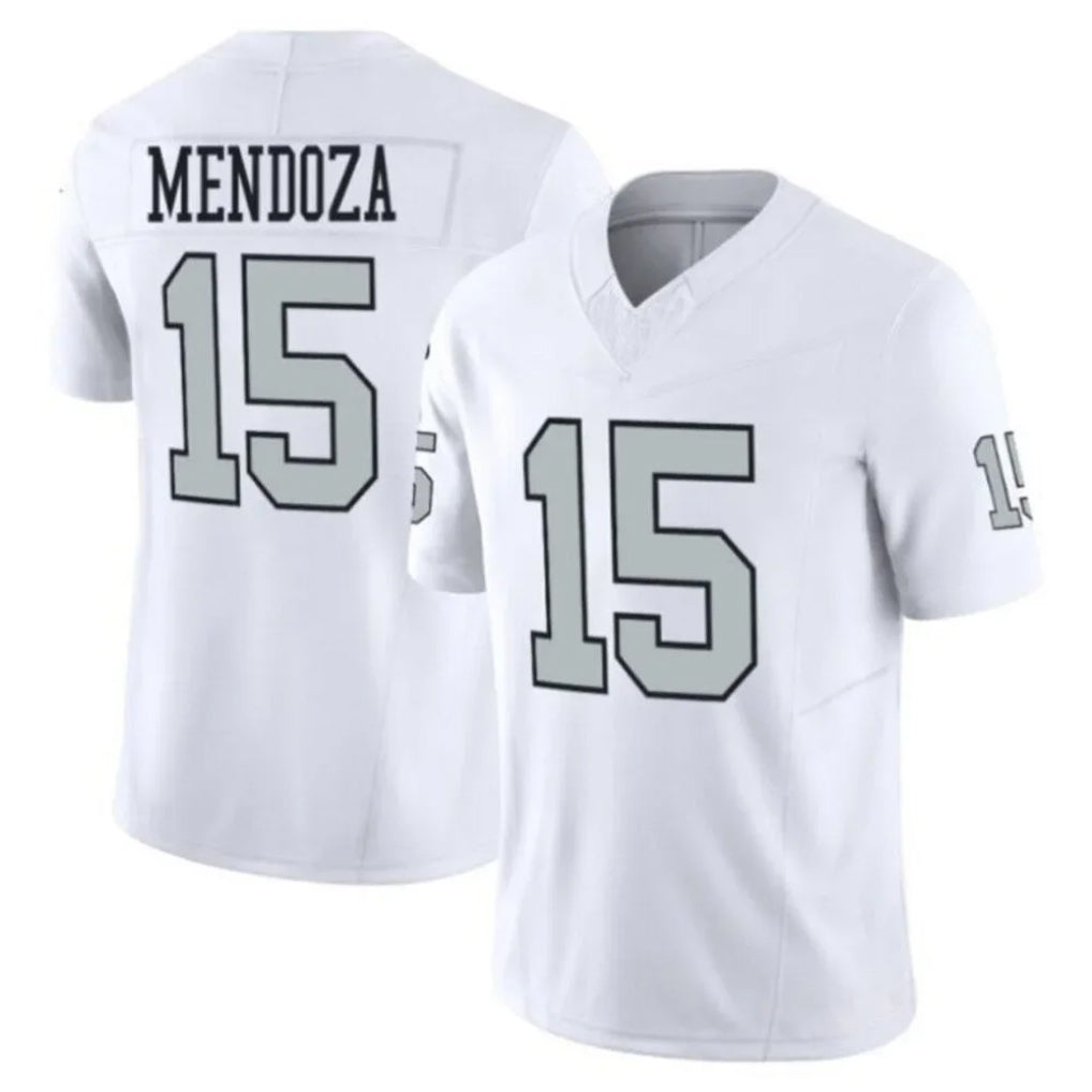 LV.Raiders #15 Fernando Mendoza Player White Vapor F.U.S.E. Limited Home Game STECN Stitched Jerseys