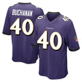 B.Ravens #40 Teddye Buchanan Player Purple Home Game STECN Stitched Jerseys