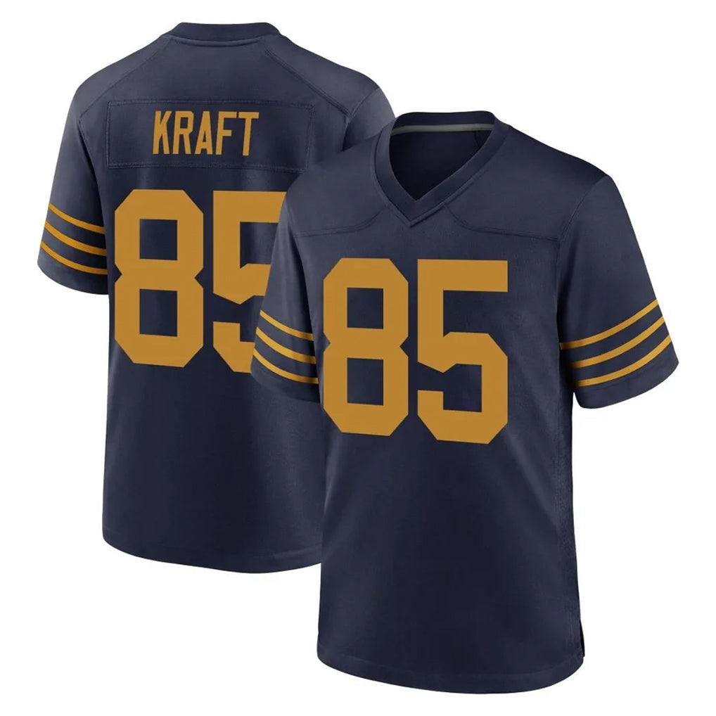 GB.Packers #85 Tucker Kraft Player Navy The 1923 Classic Home Game STECN Stitched Jerseys