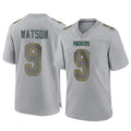 GB.Packers #9 Christian Watson Player Gray Atmosphere Fashion Home Game STECN Stitched Jerseys