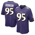 B.Ravens #95 Tavius Robinson Player Purple Color Rush Home Game STECN Stitched Jerseys