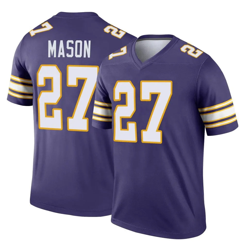 M.Vikings #27 Jordan Mason Player Purple Limited Classic Home Game STECN Stitched Jerseys