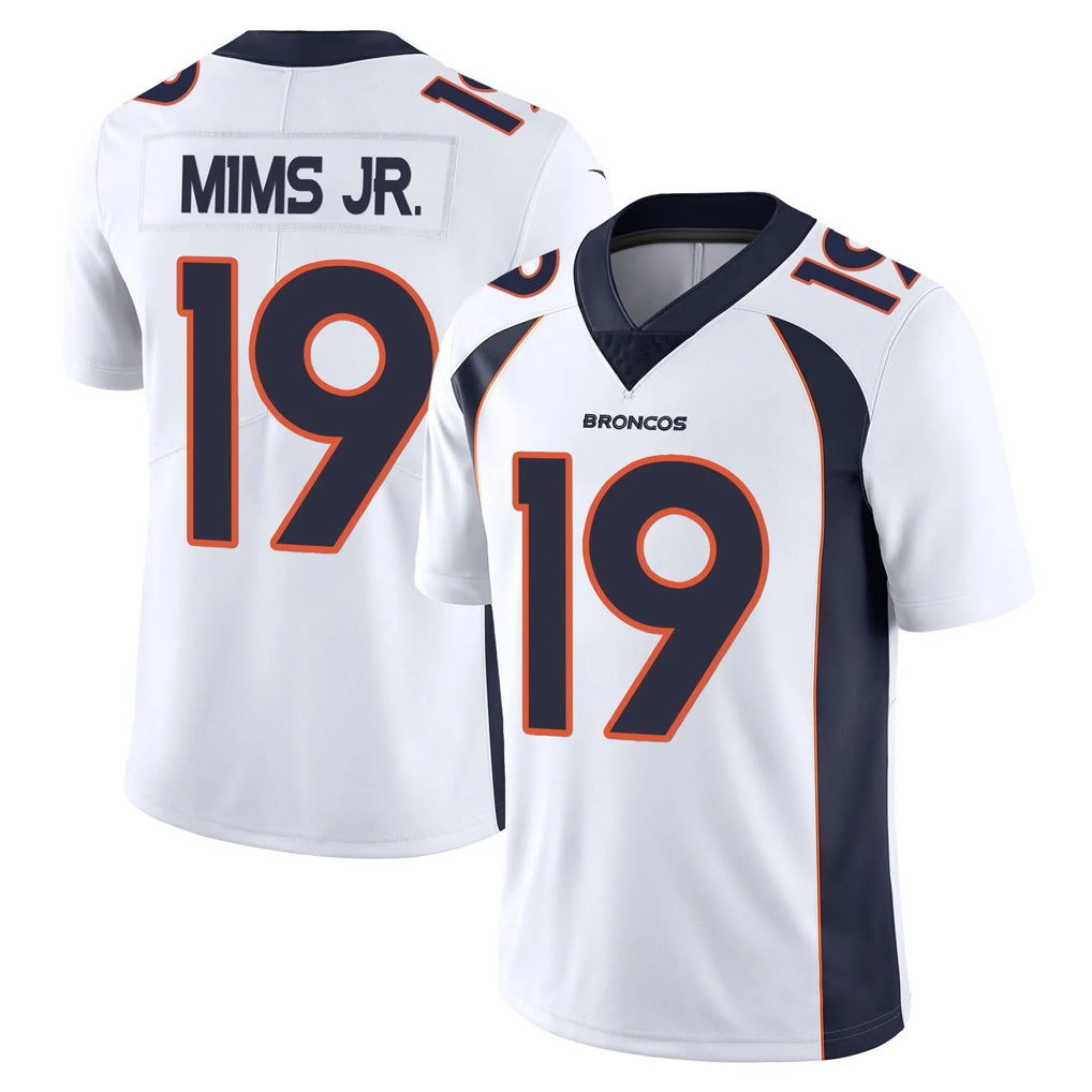 D.Broncos #19 Marvin Mims Jr. Player White Vapor Untouchable Limited Home Game STECN Stitched Jerseys