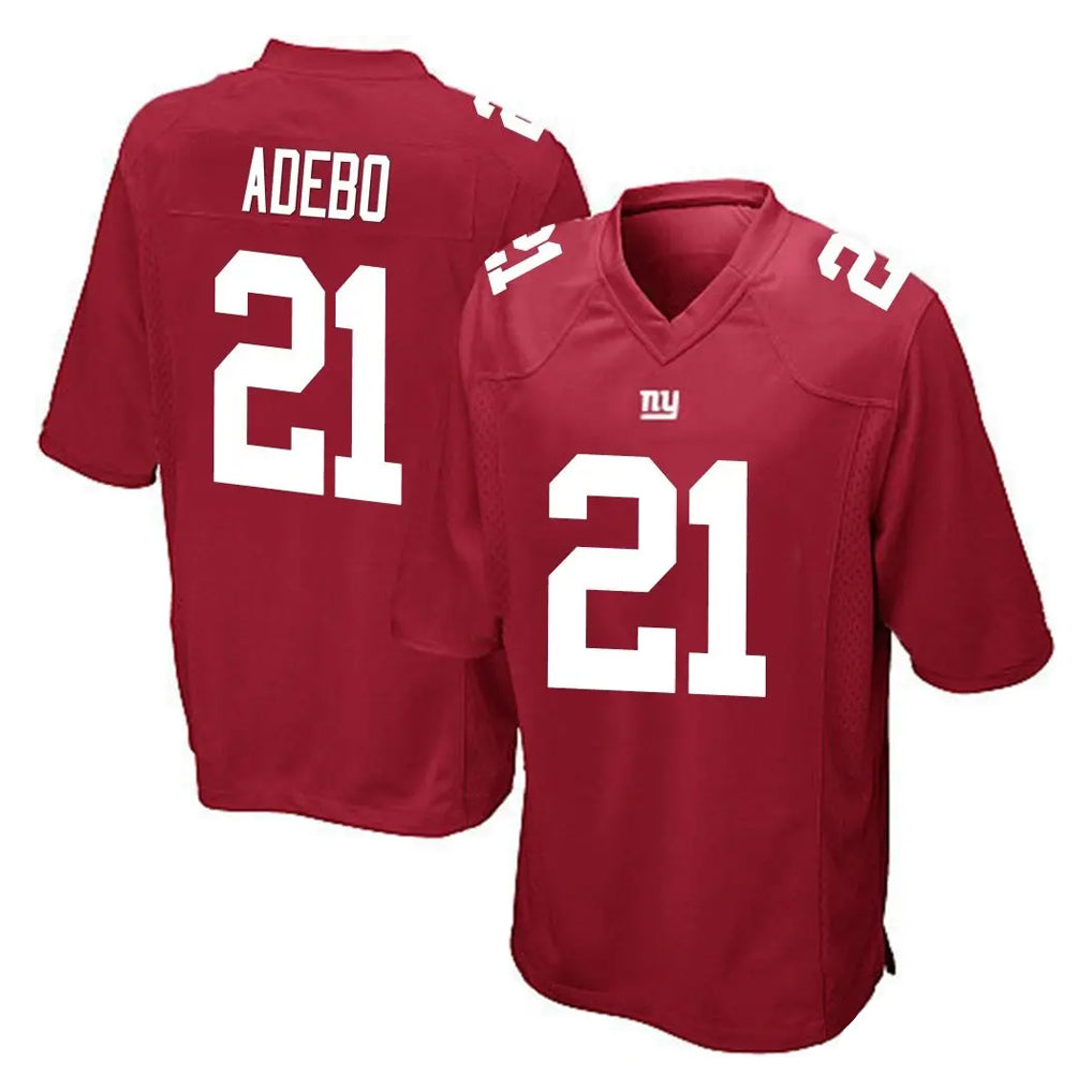 NY.Giants #21 Paulson Adebo Player Red Home Game STECN Stitched Jerseys