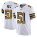 NO.Saints #51 Cesar Ruiz Player White Limited Color Rush Home Game STECN Stitched Jerseys