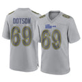 LA.Rams #69 Kevin Dotson Player Gray Atmosphere Fashion Home Game STECN Stitched Jerseys