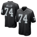 LV.Raiders #74 Kolton Miller Player Black Home Game STECN Stitched Jerseys