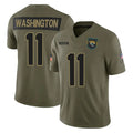 J.Jaguars #11 Parker Washington Player Olive 2025 Salute To Service Limited Game STECN Stitched Jerseys