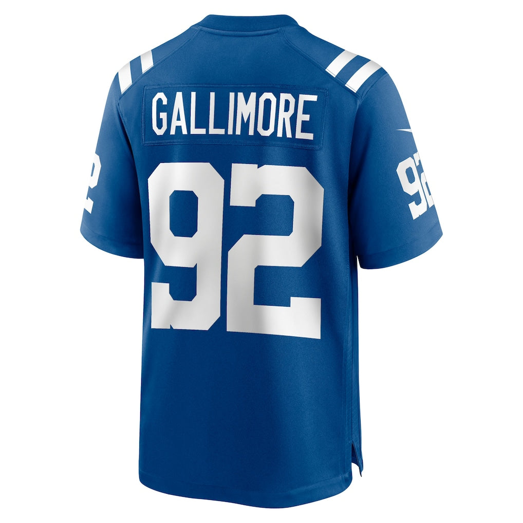 STECN IN.Colts #92 Neville Gallimore Royal Team Game Jersey