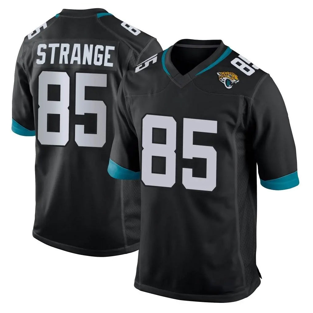J.Jaguars #85 Brenton Strange Player Black Home Game STECN Stitched Jerseys