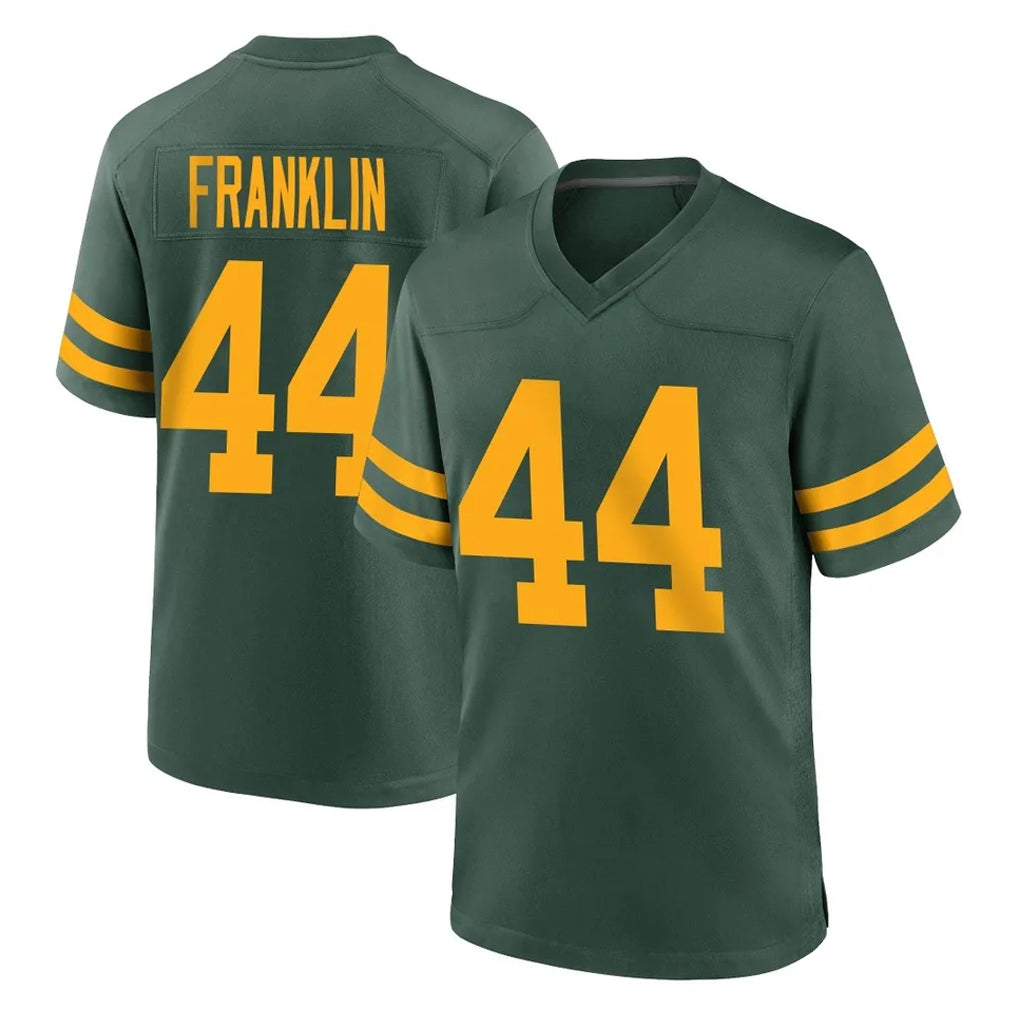 GB.Packers #44 Zaire Franklin Player Green Alternate Home Game STECN Stitched Jerseys