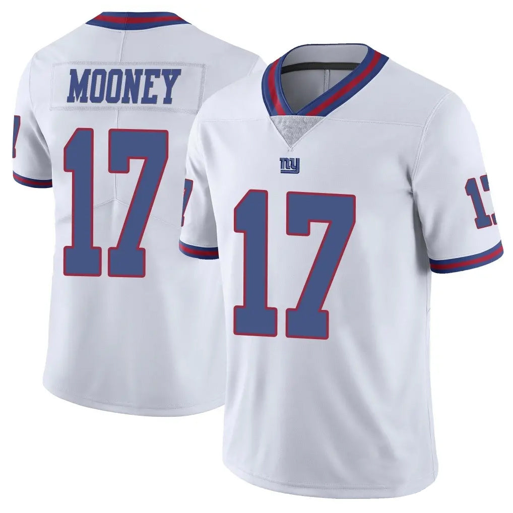 NY.Giants #17 Darnell Mooney Player White Color Rush Home Game STECN Stitched Jerseys