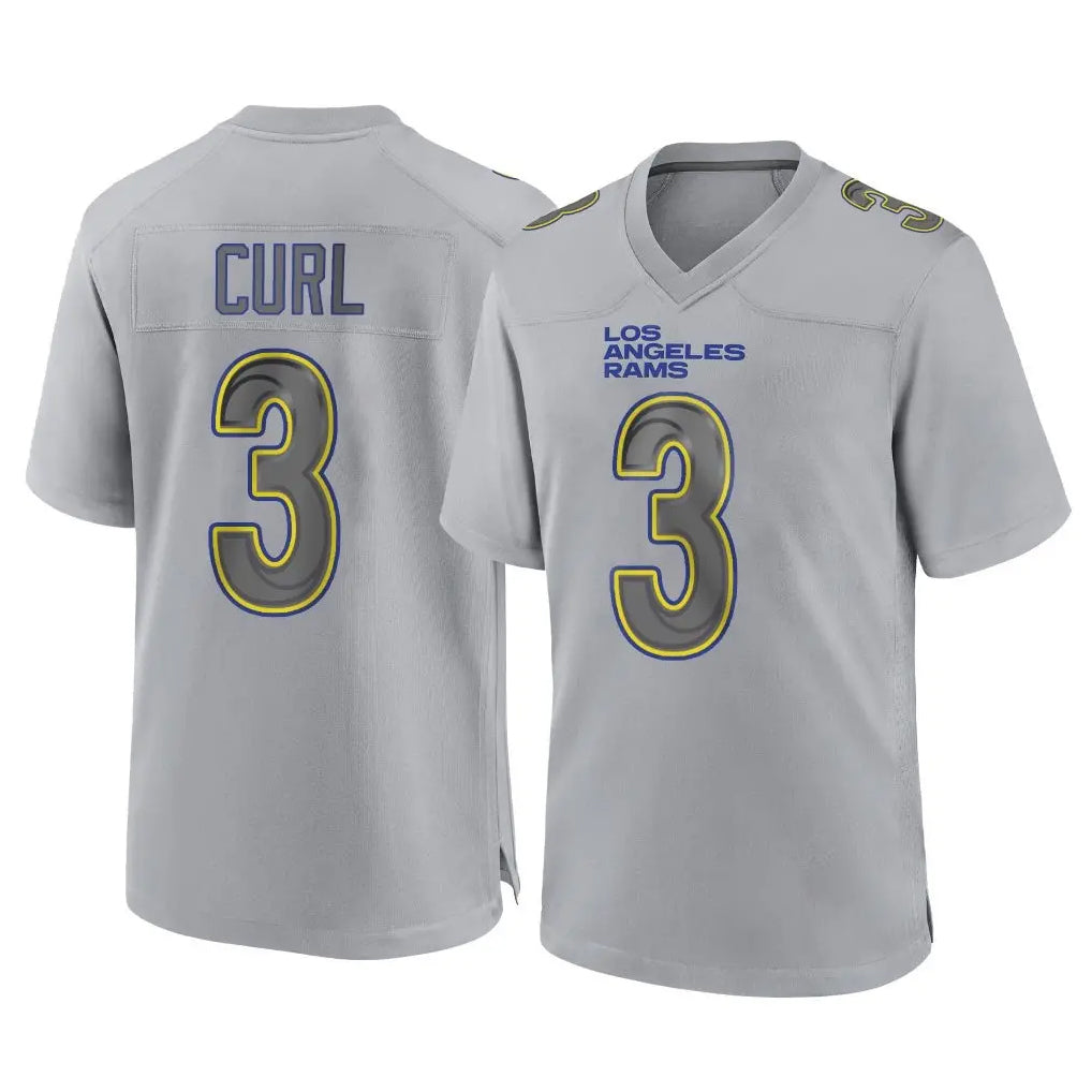 LA.Rams #3 Kam Curl Player Gray Atmosphere Fashion Home Game STECN Stitched Jerseys