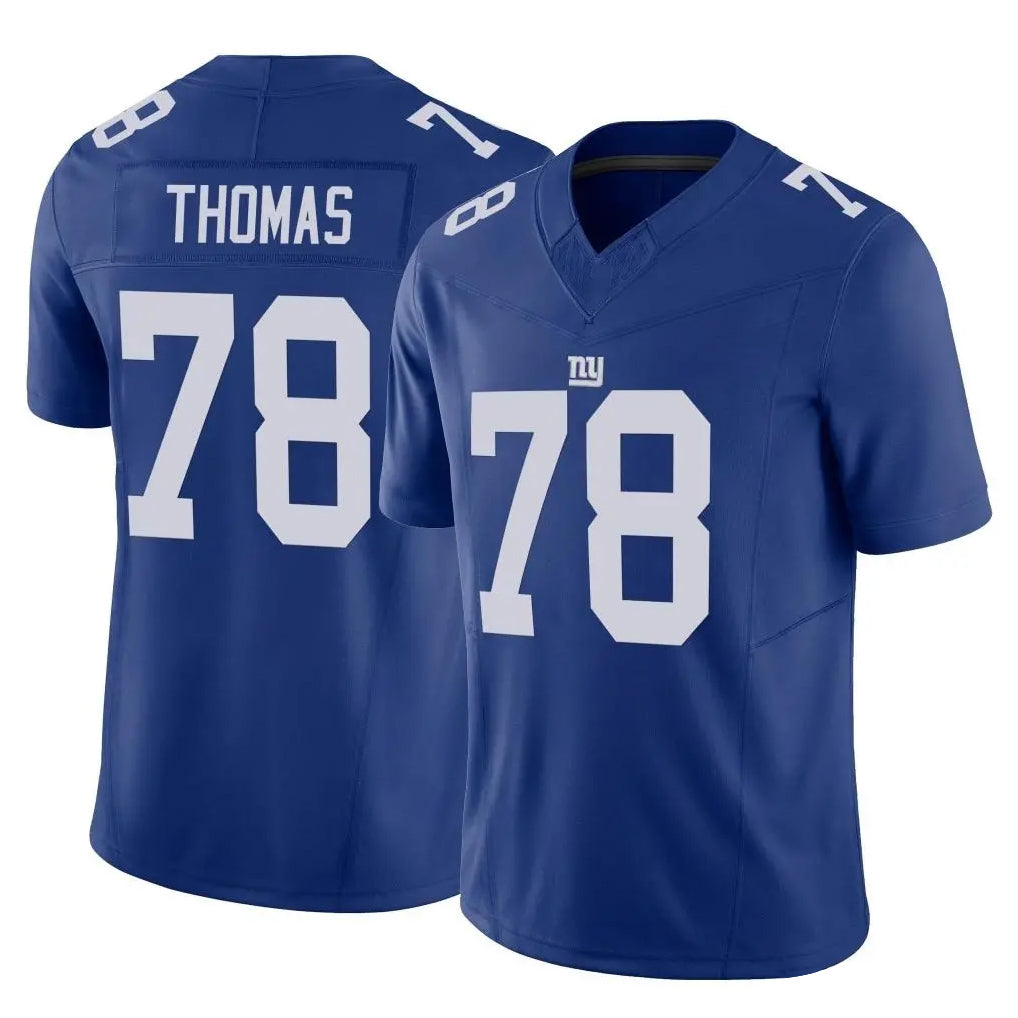 NY.Giants #78 Andrew Thomas Player Royal Limited Vapor F.U.S.E. Home Game STECN Stitched Jerseys