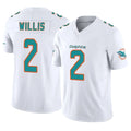 M.Dolphins #2 Malik Willis Player White Limited Vapor F.U.S.E. Home Game STECN Stitched Jerseys