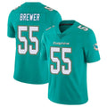 M.Dolphins #55 Aaron Brewer Player Aqua Limited Vapor Untouchable Home Game STECN Stitched Jerseys