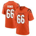 C.Bengals #66 Dalton Risner Player Orange Home Game STECN Stitched Jerseys