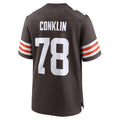 STECN C.Browns #78 Jack Conklin Brown Team Game Jersey