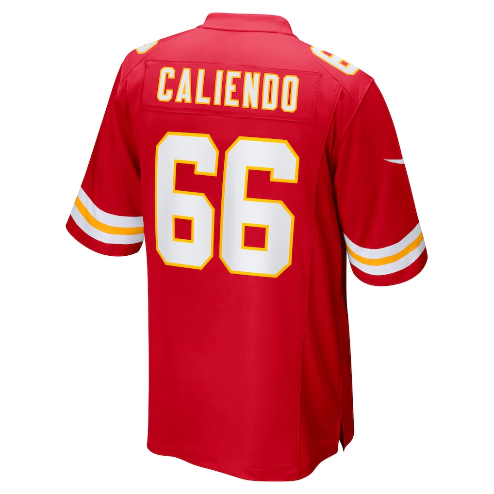 STECN KC.Chiefs #66 Mike Caliendo Red Game Player Jersey