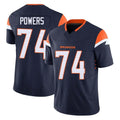 D.Broncos #74 Ben Powers Player Navy Limited Vapor F.U.S.E. Home Game STECN Stitched Jerseys