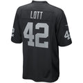 STECN LV.Raiders #42 Ronnie Lott Black Game Retired Player Jersey