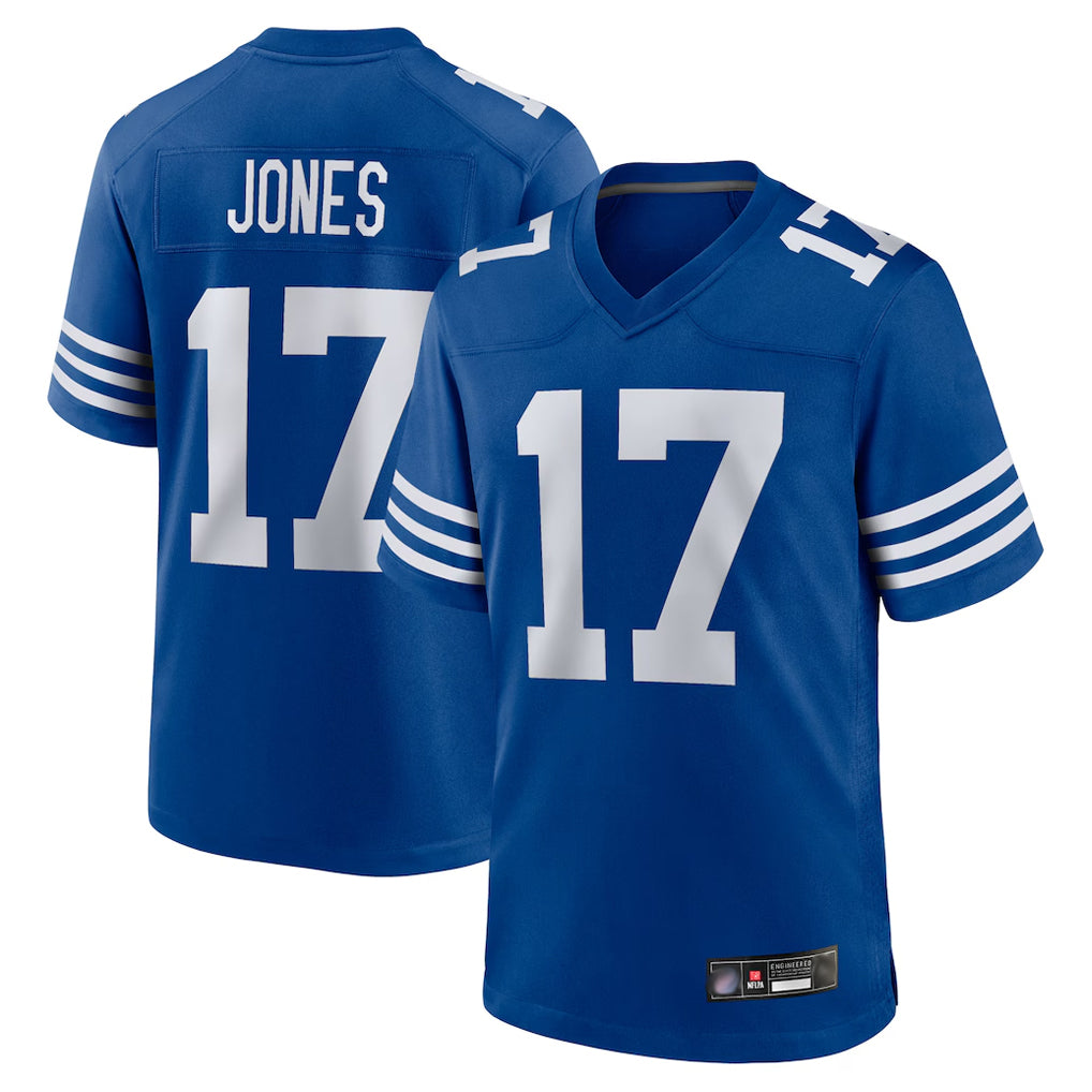 IN.Colts #17 Daniel Jones Player Royal Limited Home Game STECN Stitched Jerseys
