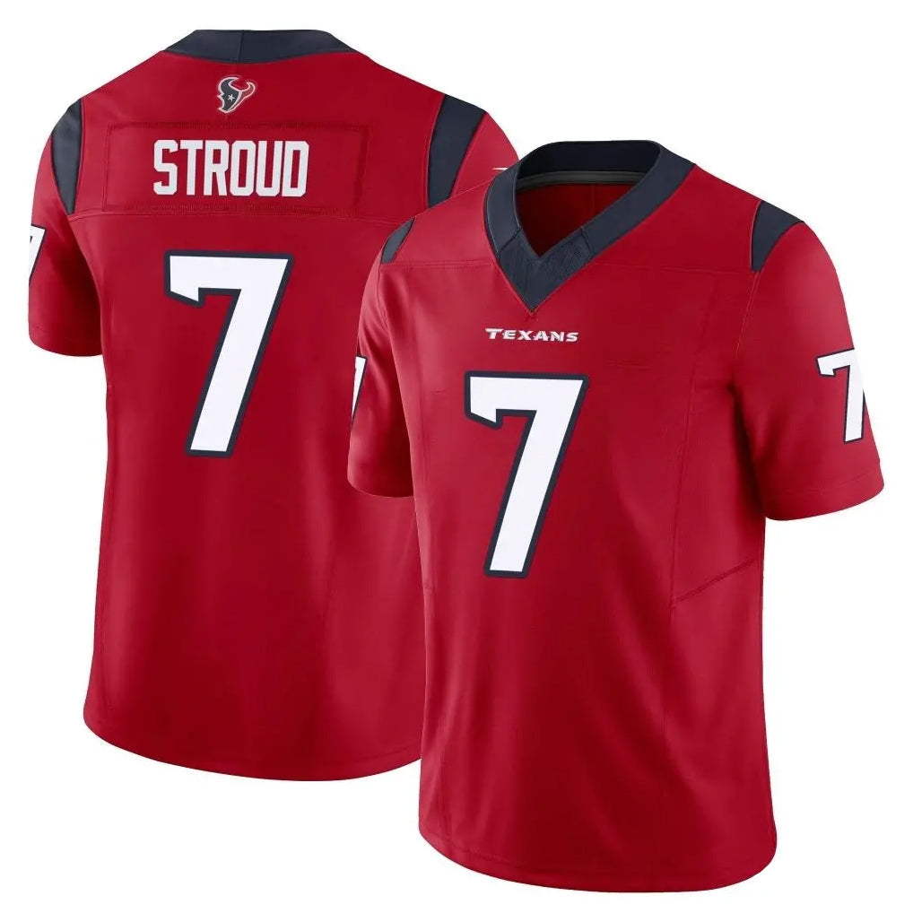 H.Texans #7 CJ Stroud Player Red Limited Vapor F.U.S.E. Home Game STECN Stitched Jerseys