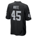 STECN LV.Raiders #45 Devin White Black Team Game Jersey