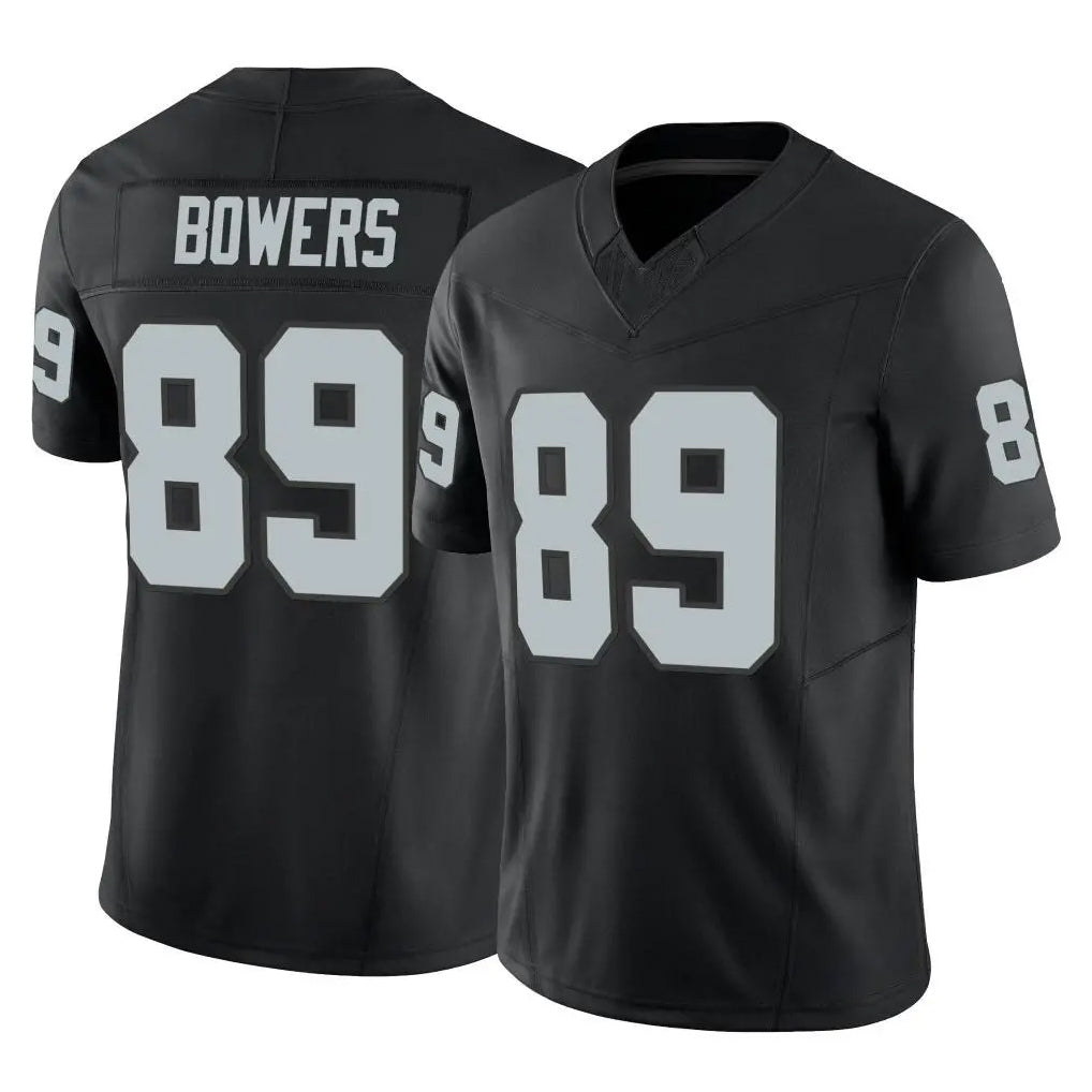 LV.Raiders #89 Brock Bowers Player Black Limited Vapor F.U.S.E. Home Game STECN Stitched Jerseys