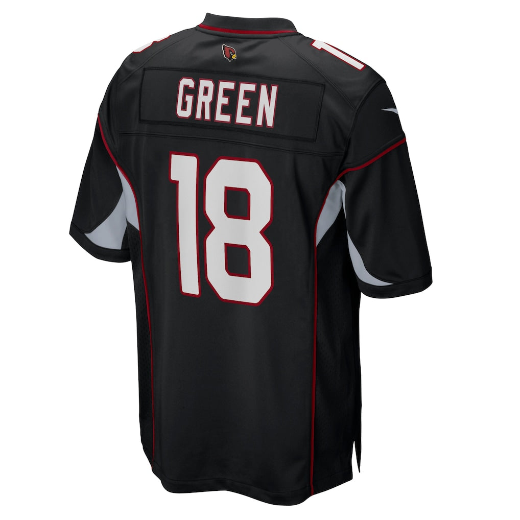 STECN A.Cardinals #18 A.J. Green Black Game Jersey