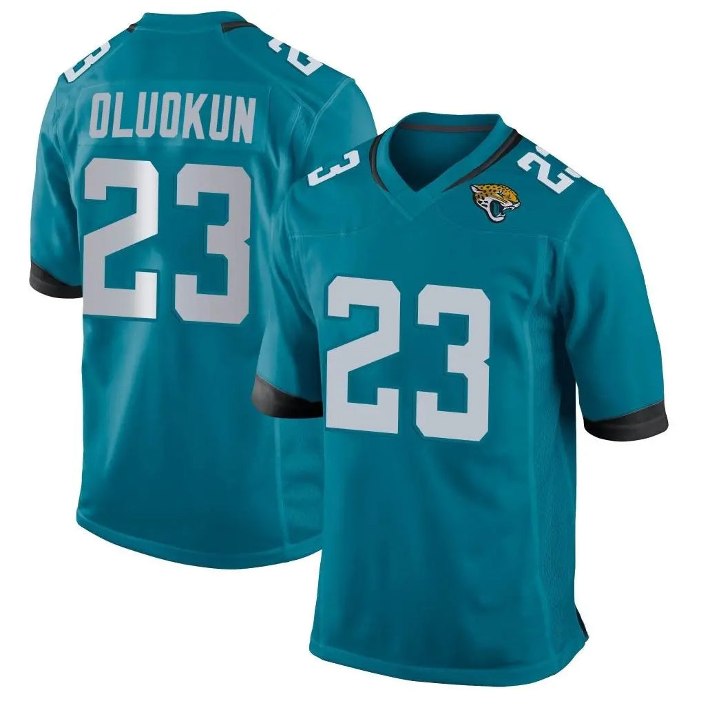 J.Jaguars #23 Foyesade Oluokun Player Teal Home Game STECN Stitched Jerseys