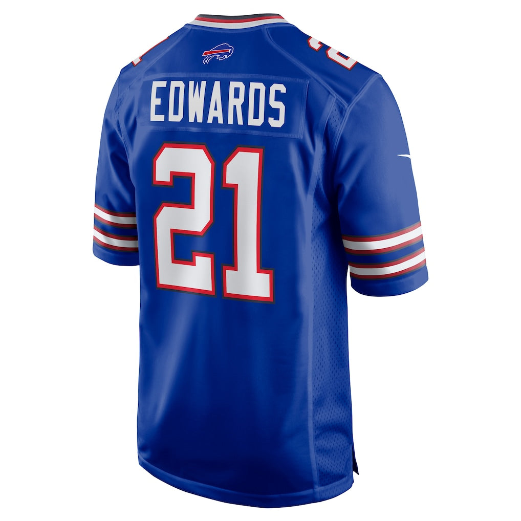 STECN B.Bills #21 Mike Edwards Royal Game Jersey