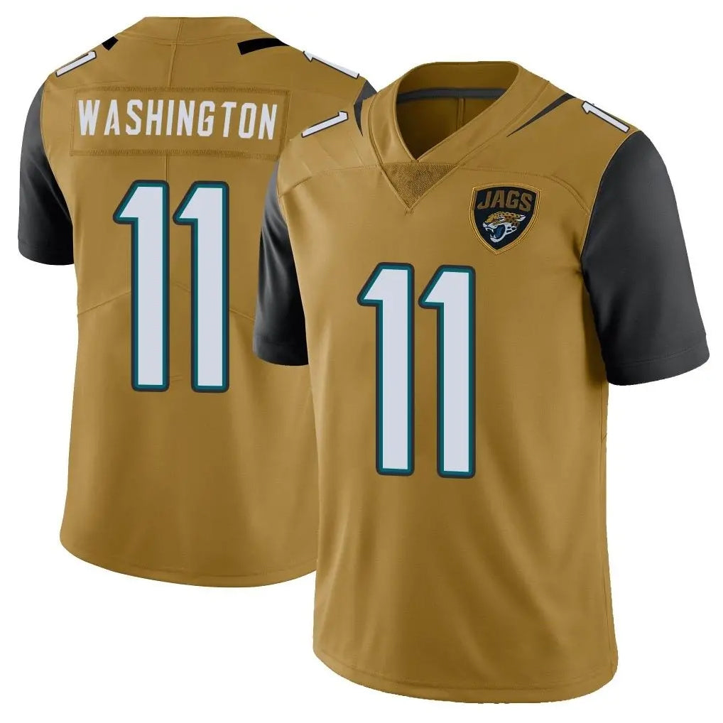 J.Jaguars #11 Parker Washington Player Gold Vapor Limited Home Game STECN Stitched Jerseys
