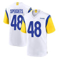 LA.Rams #48 Omar Speights Player White Home Game STECN Stitched Jerseys