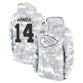 KC.Chiefs #14 Matt Araiza Player Arctic Camo Salute to Service Hoodies Limited Game STECN Stitched Jerseys