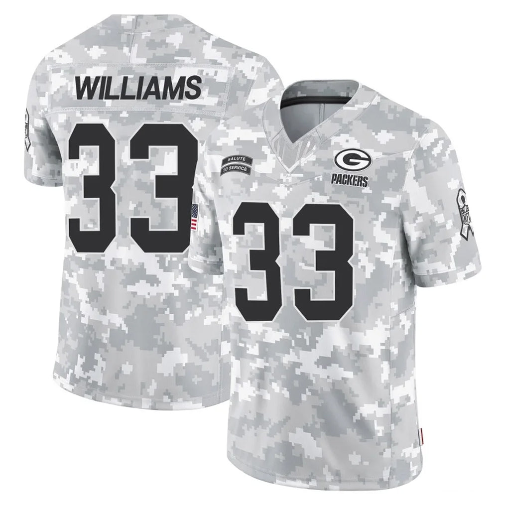 GB.Packers #33 Evan Williams Player Arctic Camo Salute To Service Limited STECN Stitched Jerseys
