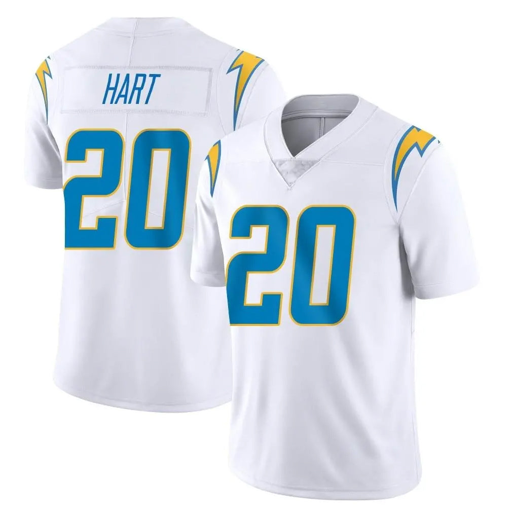 LA.Chargers #20 Cam Hart Player White Limited Vapor Untouchable Home Game STECN Stitched Jerseys