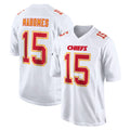 KC.Chiefs #15 Patrick Mahomes Player White Atmosphere Fashion Game STECN Stitched Jerseys