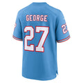 STECN T.Titans #27 Eddie George Light Blue Retired Player Alternate Game Jersey