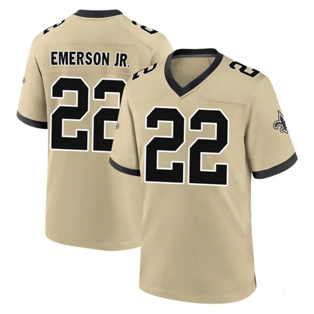 NO.Saints #22 Martin Emerson Jr. Player Gold Home Game STECN Stitched Jerseys