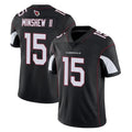 A.Cardinals #15 Gardner Minshew II Player Black Vapor Limited Home Game STECN Stitched Jerseys