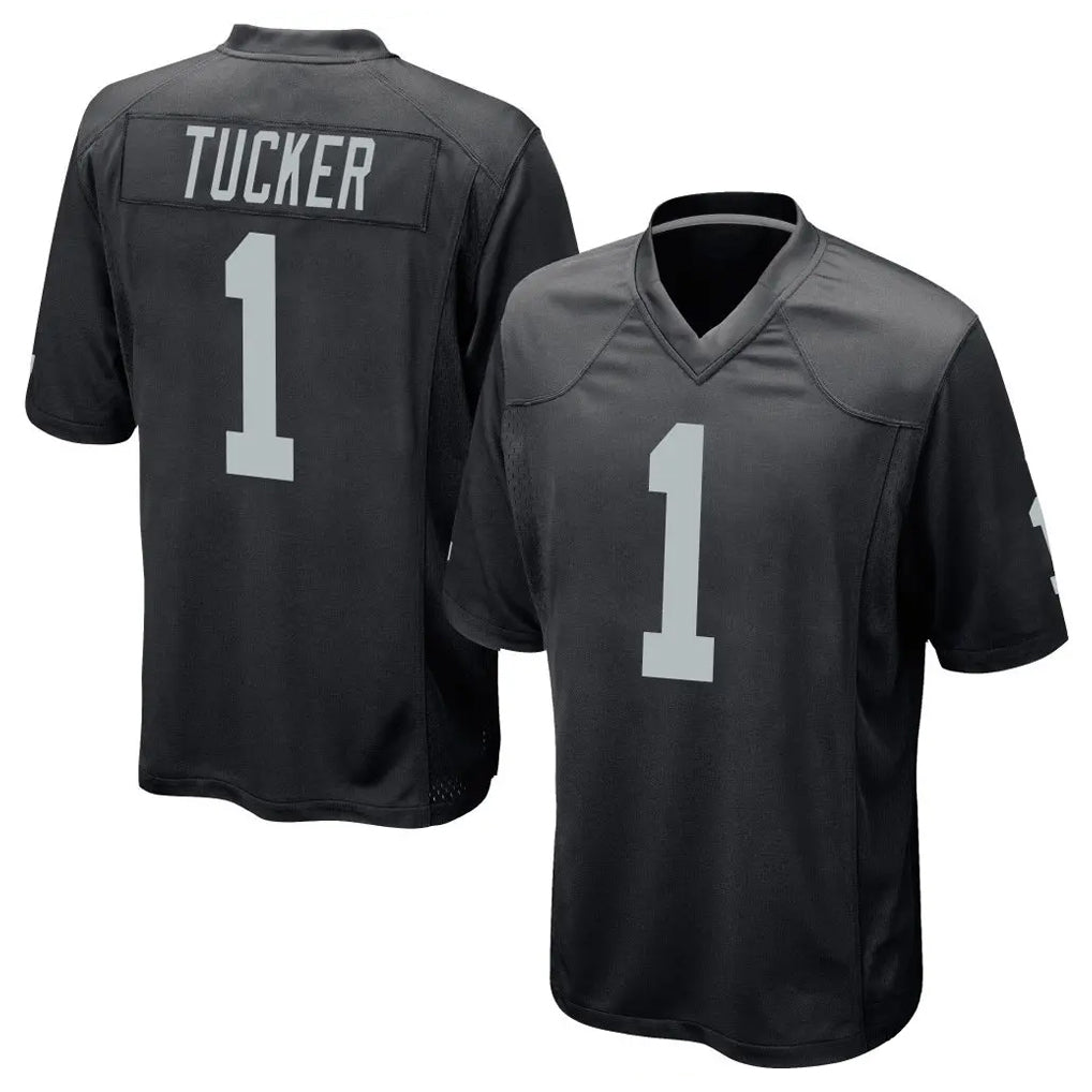 LV.Raiders #1 Tre Tucker Player Black Home Game STECN Stitched Jerseys