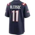STECN NE.Patriots #11 Drew Bledsoe Navy Game Retired Player Jersey