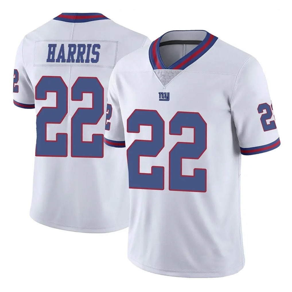 NY.Giants #22 Najee Harris Player White Color Rush Home Game STECN Stitched Jerseys