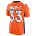 STECN D.Broncos #33 Javonte Williams Orange Vapor Untouchable Limited Jersey