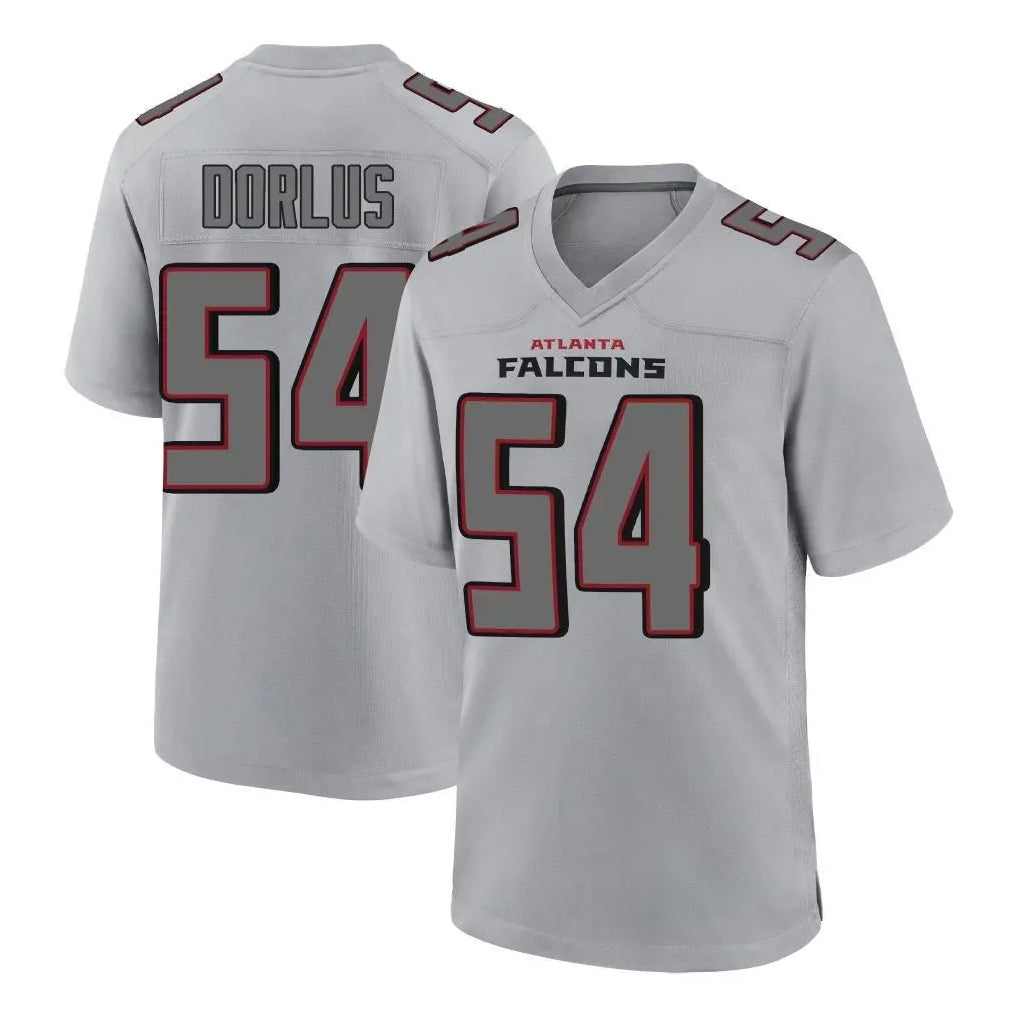 A.Falcons #54 Brandon Dorlus Player Gray Fashion Home Game STECN Stitched Jerseys